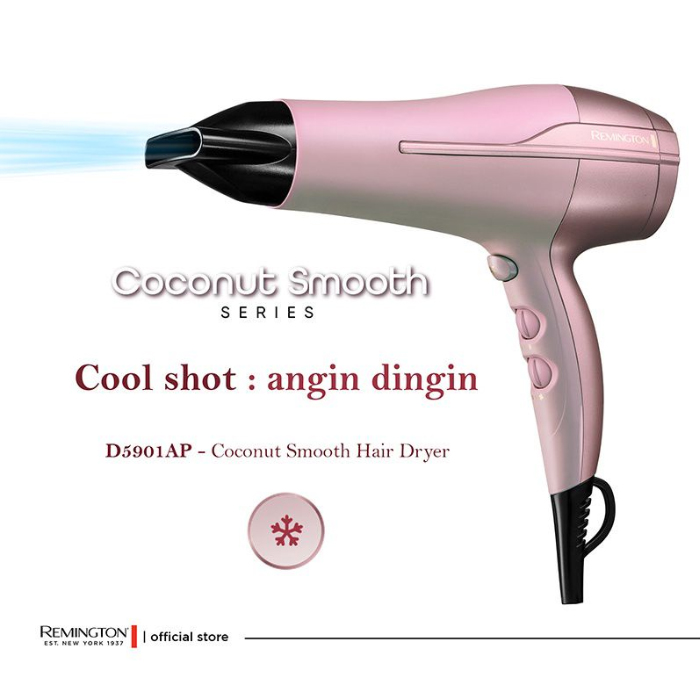 Remington Pengering Rambut Coconut Smooth Hair Dryer D5901